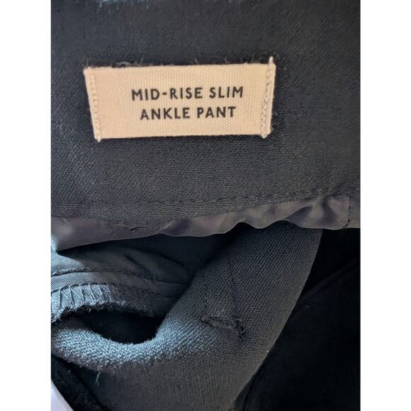Madewell Women Pants, Business Casual Black Mid-Rise Slim Ankle Pant, Sz 10 - Picture 3 of 10